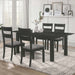 Jakob Rectangular Dining Set Grey and Black image