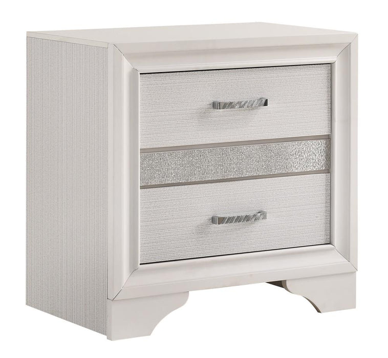 Miranda 2-drawer Nightstand Tray White image