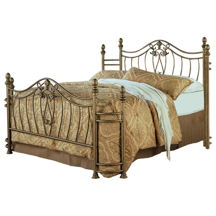 Sydney Queen Bed Antique Brushed Gold image