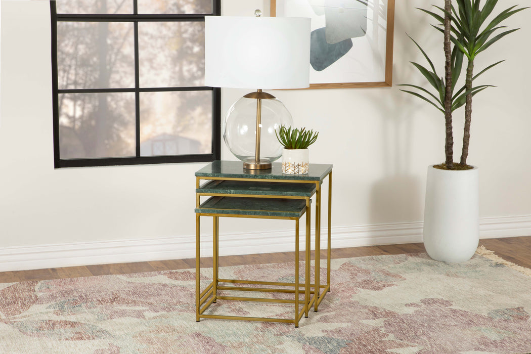 Medora 3-piece Nesting Table with Marble Top