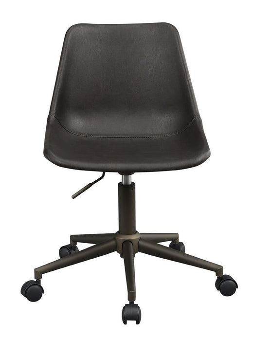 Carnell Adjustable Height Office Chair with Casters Brown and Rustic Taupe