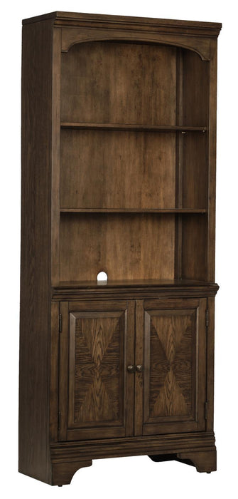 Hartshill Bookcase with Cabinet Burnished Oak