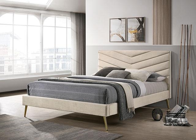 VIVAR Twin Bed, Beige