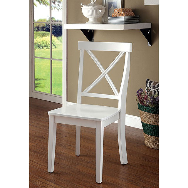 PENELOPE White Side Chair (2/CTN)