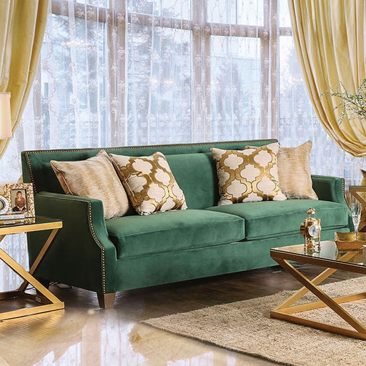 VERDANTE Emerald Green/Gold Sofa image